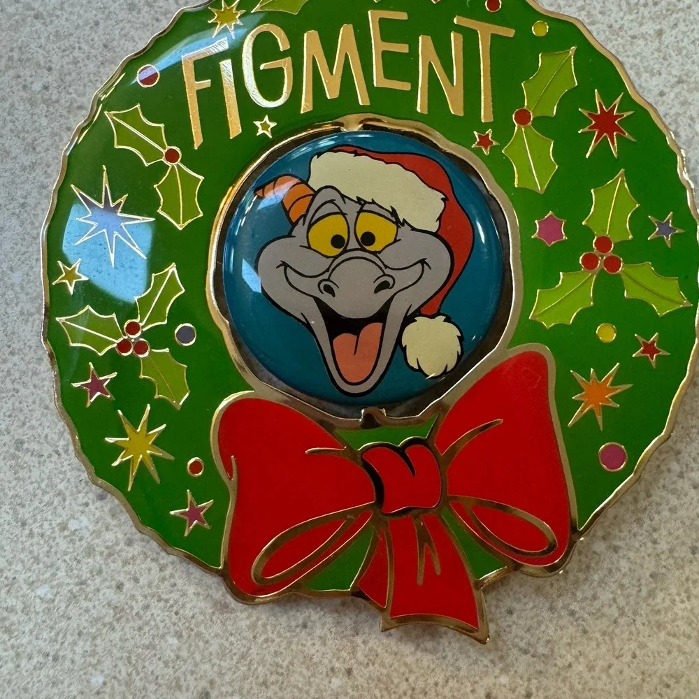 Epcot Disney Figment Metal Holiday Ornament 